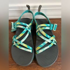 Chaco Kid’s ZX/1 Ecotread Sandal Puzzle Opal Blue/Green Big Kids Size 3